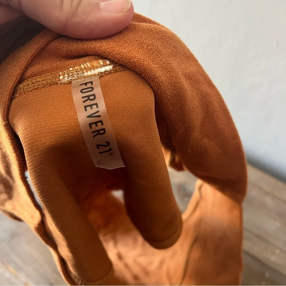 Forever 21 Orange/Brown Terry Clothes Two Piece Bikini Size Large NWOT